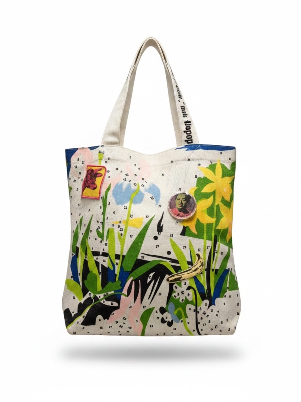 Artistic Cotton Canvas Tote Bag – Unique Statement Piece